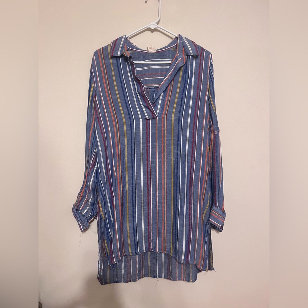 Striped Blue Women's Top